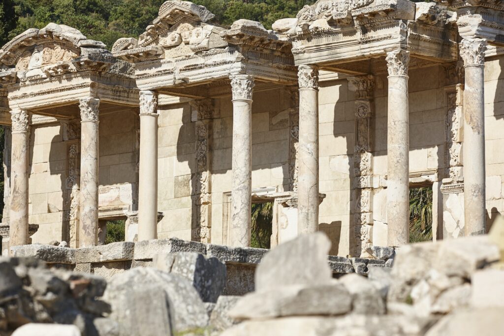 Library of Celsus in Ephesus ruins landmark site in Turkey